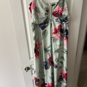 Abercrombie & Fitch Green and Pink Floral Dress
